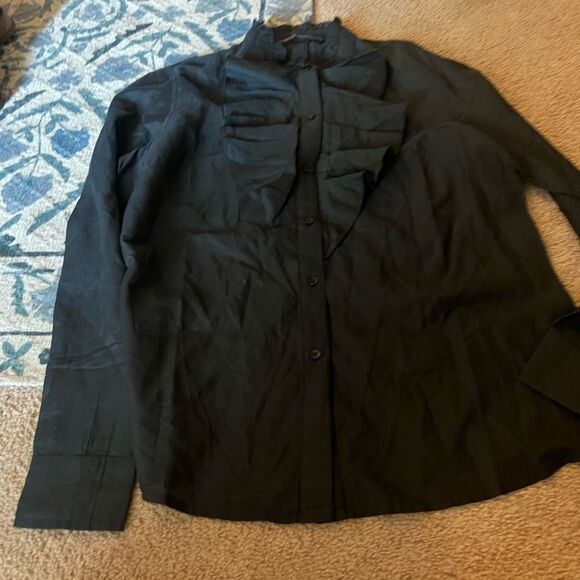 Peruvian connection black button down small - Picture 1 of 9